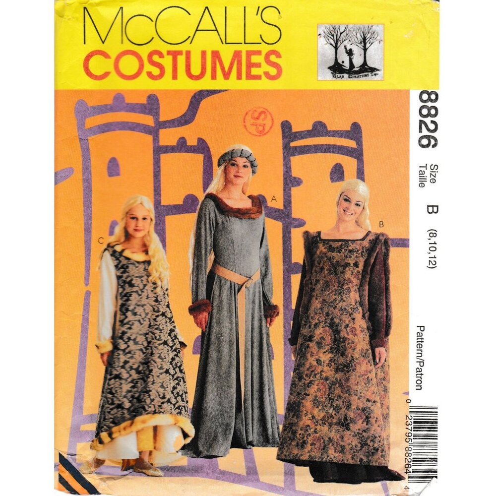 Vintage Sewing PATTERN McCalls 8826, Misses and Girls Halloween Costumes, 1997 M